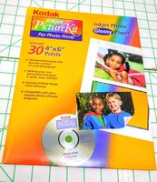 Kodak Inkjet Photo Paper W/Pictr Easy 8.5X11 Perforated 4 X6 15Sheets