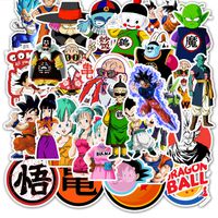 50Pcs Dragon Ball Z Laptop Stickers Anime Waterproof Stickers for Skateboard Luggage Helmet Guitar Super Z Dragon Ball Sticker Pack