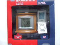 Sharp Atomic Desk Clock and Travel Clock Combo