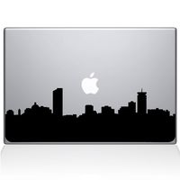 The Decal Guru Boston City Skyline Decal Vinyl Sticker, 11" MacBook Air, Black (2329-MAC-11A-BLA)