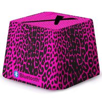 Mini Portable Wireless Speaker/Bluetooth for iPhone, iPad, iPod, Tablets, Computer, Laptop, PSP, Includes Built-in Rechargeable Battery, Great Gift idea (Pink Leopard)