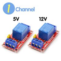 RioRand 1 Channel Relay Module，Optocoupler Isolation Support High and Low Level Trigger 5V 12V (2PCS)