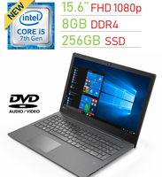 Lenovo Premium 15.6" FHD (1920x1080) Display Laptop PC, Intel i5-7200U 2.5Ghz Processor, 8GB DDR4, 256GB SSD, Backlit keyboard, Bluetooth, DVD-RW, Fingerprint Reader, Windows 10 Pro