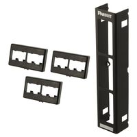 Panduit CPP12WBL 12-Port Flat Patch Panel, Black