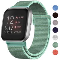 HAPAW Nylon Bands Compatible with Fitbit Versa/Versa 2, Soft Adjustable Breathable Sport Replacement Strap Band Accessories Wristband Women Man for Versa Smartwatch