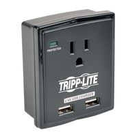 Tripp Lite 1 Outlet Portable Surge Protector Power Strip, Direct Plug in, 2 USB, $5,000 Insurance (SK10USB)