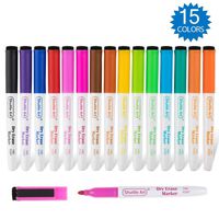 Dry Erase Markers, Shuttle Art 15 Colors Magnetic Whiteboard Markers with Erase,Fine Point Dry Erase Markers Perfect For Writing on Whiteboards, Dry-Erase Boards,Mirrors for School Office Home