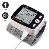 Wrist Blood Pressure Monitor with USB Charging, Portable Automatic Digital BP Machine,180 Reading Memory Mode, Voice Broadcast, Adjustable Cuff and Irregular Heartbeat Indicator