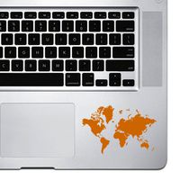 StickAny Palm Series World Map Sticker for MacBook Pro, Chromebook, and Laptops (Orange)