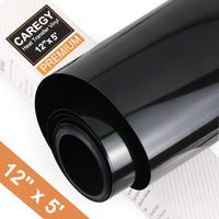 CAREGY Iron on Heat Transfer Vinyl Roll HTV (12''x5',Black)