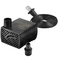 Simple Deluxe 80 GPH Submersible Pump with Adjustable Intake & 6' Waterproof Cord for Hydroponics, Aquaponics, Fountains, Ponds, Statuary, Aquariums & More, 1 Year Warranty