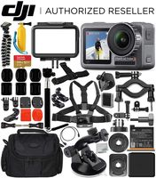 DJI Osmo Action 4K Camera with Deluxe Accessory Bundle - Includes: SanDisk Extreme 256GB microSDXC Memory Card + Carrying Case + Suction Cup Mount + Floating Handle + Flexible Tripod + More