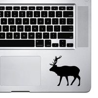 StickAny Palm Series Moose Elk Sticker for MacBook Pro, Chromebook, and Laptops (Black)