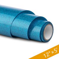 Glitter HTV vinyl - 12" x 5ft HenPisen PU Heat Transfer Vinyl roll,Iron On Vinyl for Cricut & Silhouette Cameo Easy to Cut & Weed, Durable,Vibrant Color Design for T-Shirt and Other Textiles(Emerald)