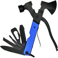 Camping Multitool, Anumit 16 in 1 Survival Gear Stainless Steel Tools for Hiking, Fishing, Outdoor, Gifts for Men & Women, Emergency Car Kit with Hammer, Axe, Knife, Plier, Bottle Opener, Saw, etc