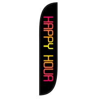 LookOurWay Happy Hour Feather Flag, 12-Feet