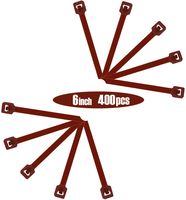 LiveZone 6" 2.5 X150MM Heavy Duty Self Locking Nylon Cable Zip Ties Straps,4X100 Pcs 6-Inches, Red