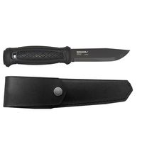 Morakniv Garberg Full Tang Fixed Blade Knife with Carbon Steel Blade, 4.3-Inch, Leather Sheath