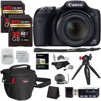 Canon PowerShot SX530 HS Digital Camera + Ritz Gear 32GB U3 Memory Card + Tabletop Tripod + Ritz Gear Zoom Bag + Card Reader + Cleaning Kit + Screen Protector + Spare Battery