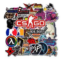 Game CS-GO Laptop Stickers Cool - 50 Pcs Vinyl Decals Water Bottle Phone Case Notebook Guitar Skateboard Travel Teen Adults Waterproof Unique