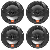 2 Pairs of OEM Replacement 6.5" 2-Way Marine Audio Multi-Element Speakers (Black)