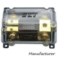 KCT Car Audio Digital Led Display Fuse Holder ANL Include 2 Fuses Distribution Block 1 Way in 2 Way Out