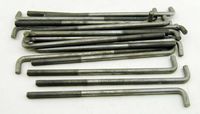 (10) Concrete Bent Anchor Bolts 1/2-13 x 12" Hot Galvanized