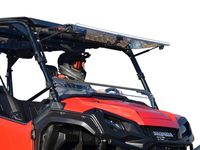 SuperATV Scratch Resistant Clear Flip Windshield for Honda Pioneer 1000/1000-5 (2016+) - Hard Coated for Extreme Durability - Can be Set to 3 Different Settings!