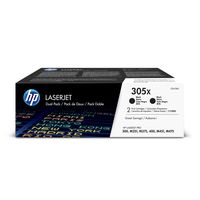 HP 305X | CE410XD | 2 Toner Cartridges | Black | High Yield