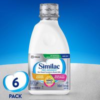 Similac Pro-Advance Non-GMO with 2'-FL HMO Infant Formula Ready-to-Feed, 1qt Bottles (Pack of 6)