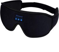 Nivava S8 Sleeping Headphones Bluetooth 5.0 Wireless 3D Eye Mask for Side Sleepers Washable Adjustable Perfect for Traveling (Black)