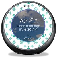MightySkins Skin Compatible with Amazon Echo Spot - Teal Designer | Protective, Durable, and Unique Vinyl Decal Wrap Cover | Easy to Apply, Remove, and Change Styles | Made in The USA