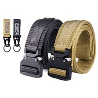 MOZETO Tactical Belt, Military Style 1.5 Inches Durable Nylon Rigger Web Belt with Velco Heavy-Duty Quick-Release Buckle Men's Belt