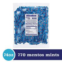Mentos Individually Wrapped Chewy Mint Candy Bulk Bag, Peppermint, Party, Non Melting, 37 ounces/385 Pieces (Bulk pack of 2)