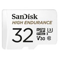 SanDisk 32GB High Endurance Video MicroSDHC Card with Adapter for Dash Cam and Home Monitoring Systems - C10, U3, V30, 4K UHD, Micro SD Card - SDSQQNR-032G-GN6IA