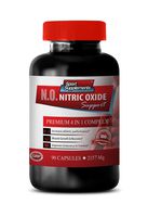 Muscle Builder Testosterone - N.O. 2175 MG - Nitric Oxide Muscle Support - Premium 4 in 1 Complex - l arginine pre Workout - 1 Bottle 90 Capsules