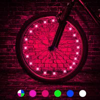 TINANA LED Bike Wheel Lights Ultra Bright Waterproof Bicycle Spoke Lights Cycling Decoration Safety Warning Tire Strip Light for Kids Adults Night Riding -1Pack (Red)