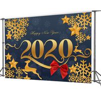 zlhcgd 7x5FT 2020 Happy New Year Photography Vinyl Photo Background for 2020 New Year's Eve Party Kids Birthday Party Backdrops Decoration