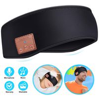 Sleep Headphones Bluetooth Headband, Wireless Sports Headband Headphones, Winter Headband Ear Warmer, Music Sleeping Headband for Workout, Jogging, Yoga (Black)