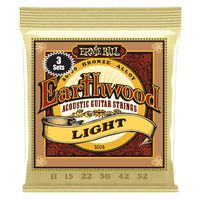 Ernie Ball Earthwood Light 80/20 Bronze Sets, .011 - .052 (3 Pack)