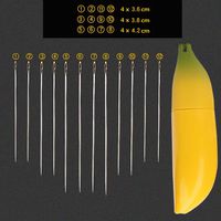 Eye Stitching Needles One Second-Needles Self Threading Needles Hand Sewing Repair Cloth Needles Elderly Blind Sewing Needle (12 Pack Gold Side Needle)