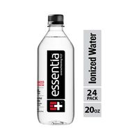 Essentia Water; 20-oz. Bottles; Case of 24; Ionized Alkaline Bottled Water; Electrolyte Infused for Smooth Taste; pH 9.5 or Higher; 99.9-Percent Pure, Overachieving H2O for the Doers and Believers