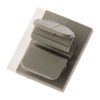 Panduit LWC100-A-L14 Latching Wire Clip, Nylon 6.6, Rubber Adhesive Mounting Method, Gray, 1.00" Max Bundle Diameter, 1.26" Height, 1.97" Width, 2.21" Length (Pack of 50)