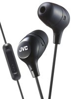 JVC Memory Foam Earbud Marshmallow Memory Foam Earbud with Mic Black (HAFX38MB)