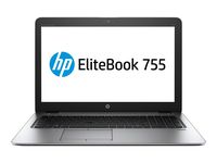 HP Elitebook 755 G3 15.6" Notebook, 8 GB RAM, 500 GB HDD, AMD Radeon R6, Silver (T3L74UT#ABA)