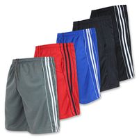 Men's Mesh Active Wear Athletic Basketball Essentials Performance Gym Workout Clothes Sport Shorts - Set 5-5 Pack, S