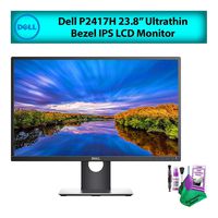 Dell P2417H 24" 16:9 Ultrathin Bezel IPS LCD Computer Monitor (1-Pack) Best Value Bundle with LCD Screen Cleaning Kit for Home Office