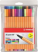Point 88 Fineliner Pens 0.4m 30 color wallet set