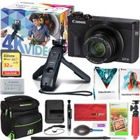 Canon PowerShot G7 X Mark III Video Creator Kit with G7X Mark III 4K Digital Camera + HG-100TBR Tripod Grip + BR-E1 Wireless Remote Bundle with Deco Gear Case + Software and Accessories