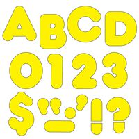 TREND enterprises, Inc. Yellow 3" Casual Uppercase Ready Letters
